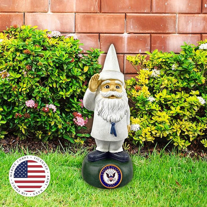 Red Carpet Studios Officially Licensed Military Garden Gnome, 13.25" Tall, United States Navy
