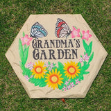 4Pcs Hexagon Butterfly Stepping Stone Outdoor Garden Walkway, Durable Plastic Pavers for Patio, Pathway, and Landscaping, Weatherproof Stepping Stone with Ground Stakes for Easy Installation