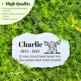 Personalized Pet Memorial Stone - Bull Headstone - Cow Tombstone - Garden Memorial Stone Customized - Pet Cemetery Decorations - Stepping Stone Outdoor