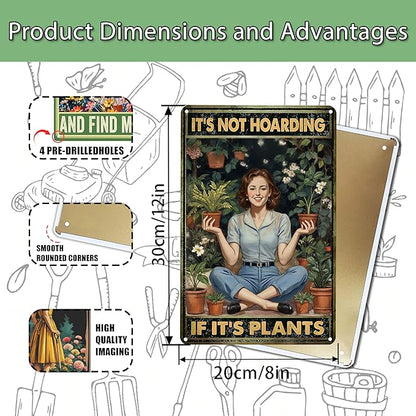 3 PCS Garden Gifts Women-Funny Metal Garden Signs Decor for Outside,Patio,Backyard,GardenersGardeners,and Plant Lovers,Mothers Grandmas and Housewarming 8x12inch