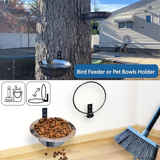 NACETURE Flower Pot Holder Ring for Wall Mount Foldable – Heavy Duty Round Metal Planter Hooks Hangers - Fence Pot Plant Holders Hanging Bracket for Outdoor Indoor (6 Inch 3 Pack)