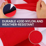 Embroidered American Flag 3x5 Outdoor,Heavy Duty 420D Nylon USA FLag, Embroidered Star and Sewn Stripes,Quadruple Stitched Fly End,Brass Grommets,Patriotic Decor