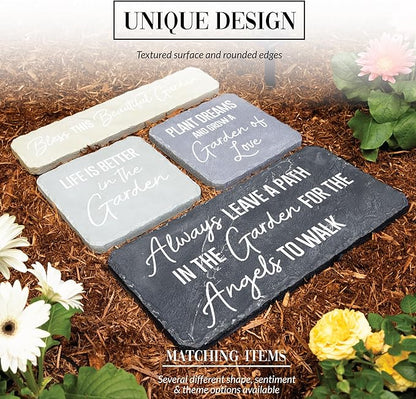 Pavilion – Garden of Love – 7.75” Indoor Outdoor Weatherproof Decorative Garden Stepping Stone Housewarming Gift