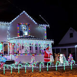 10" Christmas Candy Cane Lights - Set of 10 Pathway Markers Christmas Outdoor Yard Decorations, Green Xmas Candy Cane Stake Lights for Lawn, Walkway, Garden, Xmas Party Indoor Ornaments