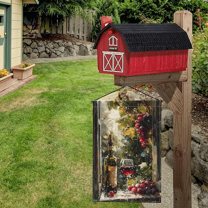 Wine Garden Flag Seasonal Double Sided 12 x 18 Inch Small Yard Flag for Indoor Outdoor Decor Holiday All Seasons