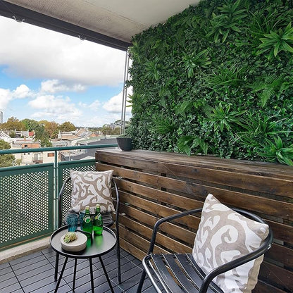 NatraHedge 20''X40'' Artificial Rainforest Living Wall Grass Wall Decor, 5Pcs (28SqFt) Hedge Leaf Grass Panels for Indoor, Outdoor, Garden and Balcony Privacy Fence Screen