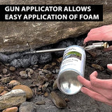 Half Off Ponds Waterfall Gun Foam – Black Expanding Pond Foam Sealant for Koi Ponds, Waterfalls & Landscape Rockwork – 24oz Polyurethane Can for Foam Gun – Outdoor Waterproof Gap Filler