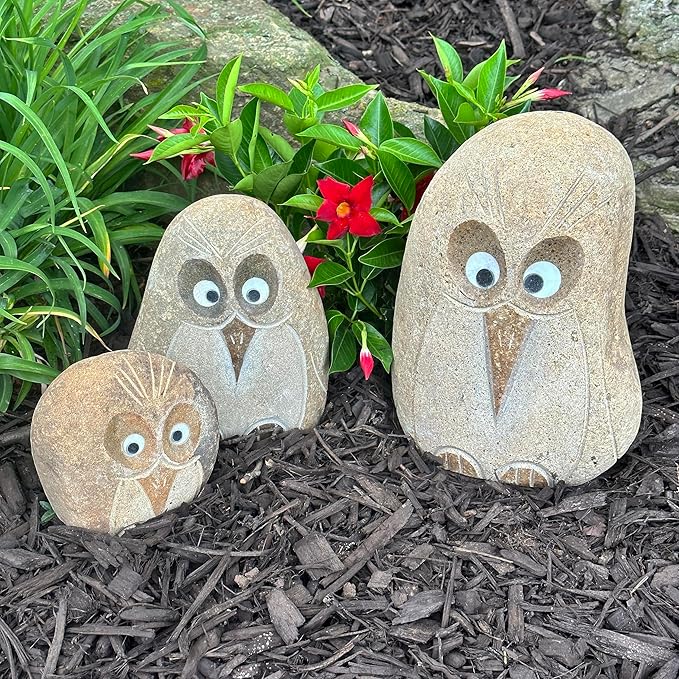 Stone Age Ceations 6" Natural Granite Hand Carved Bird