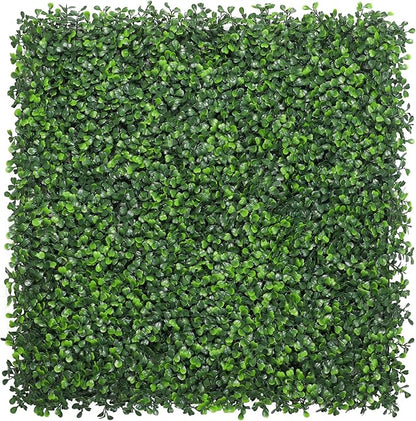 Bybeton Realistic Greenery Backdrop 20"x 20"(16Pcs), Boxwood Panels for Outdoor Privacy Fence & Wall Decor, UV-Protected Faux Plant Wall for Garden & Patio