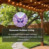 10x10 Inch Wind Spinner Outdoor Hanging Purple Butterfly Metal Kinetic Spiral Ornament for Yard Garden Patio Porch Balcony Tree Window Decor Gift