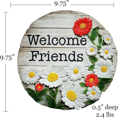 Spoontiques - Garden Décor - Welcome Friends Stepping Stone - Decorative Stone for Garden