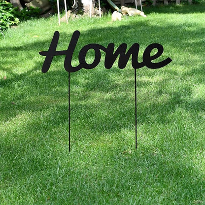 Metal Letters Garden Stakes Yard Art Word Sign Lawn Decoration Indoor Outdoor Plant Pot Decor Decorative Stick for Patio Pathway Flower Bed (home)
