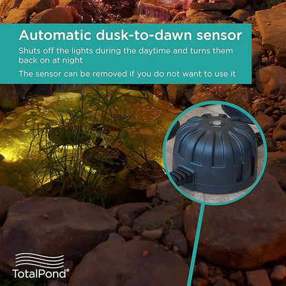 TotalPond Pond and Landscape LED Lights, 3-Piece Set, Height : 5.91 Width : 8.7 Depth : 8.7