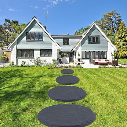 4Pcs Large Stepping Stones Outdoor Garden Walkway, Durable Plastic Pavers for Patio, Pathway, and Landscaping, Weatherproof Stepping Stones with Ground Stakes for Easy Installation