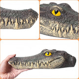 Floating Alligator Head Decoy for Ponds & Pools – Realistic Crocodile Head Garden Decor, Floating Alligator Garden Accent for Pond, Pool, and Yard Decoration
