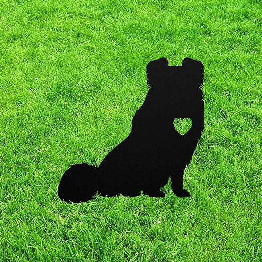 Personalized Shetland Sheepdog Garden Statue Stake,Custom Sheltie Outdoor Yard Art Decor,Memorial Remembrance Sculpture for Yard Garden Porch Lawn Grassland Park Farm Flowerpot Decor.
