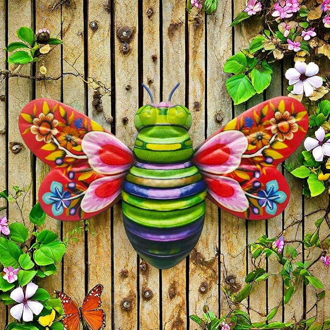 Pallets for Sale - Liquidation Unclaimed, Wall Decor with Iron Bees, Garden Hanging Decorations for Indoor/Outdoor