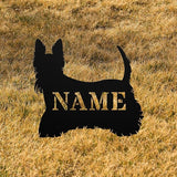 Personalized Scottie Yard Art Statue Stake,Custom Scottish Terrier Outdoor Garden Decor,Memorial Remembrance Sculpture for Yard Garden Porch Lawn Grassland Park Farm Flowerpot Decor.