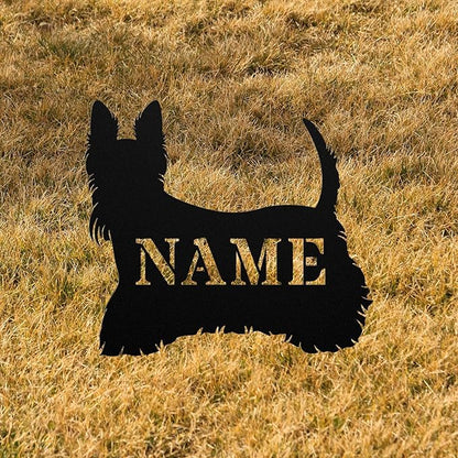 Personalized Scottie Yard Art Statue Stake,Custom Scottish Terrier Outdoor Garden Decor,Memorial Remembrance Sculpture for Yard Garden Porch Lawn Grassland Park Farm Flowerpot Decor.