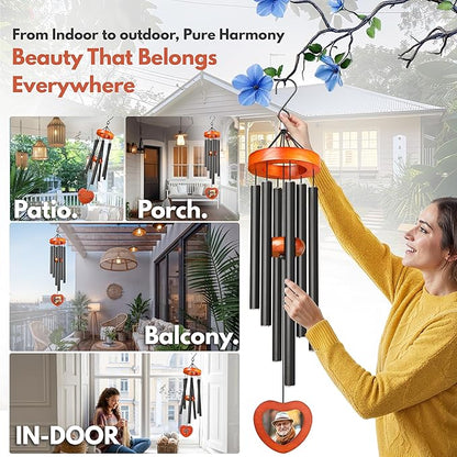 Personalized Memorial Wind Chimes - 32.5" Wind Chime for Loss of Loved One - Sympathy Remembrance Gifts - Bereavement Memorial Gift - Condolences Gift for Loss