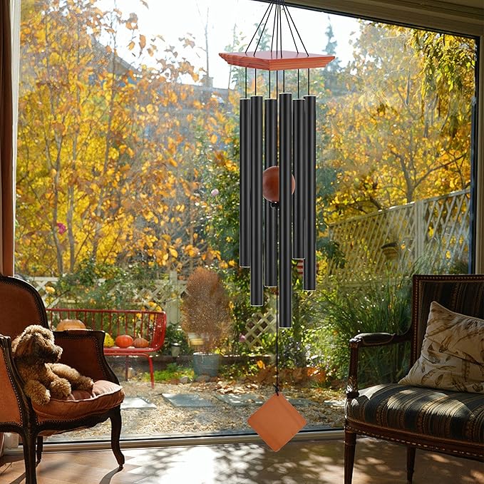 39" Deep Tone Large Wind Chimes for Outside Clearance, Memorial Sympathy Wind Chimes Outdoor for Porch Garden Yard Decor Patio,Sympathy Gifts for Loss of Loved One,Brown