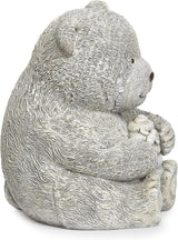Roman Garden - Bear with Honey Statue, 7.75" H, Pudgy Pals Collection, Resin and Dolomite, Decorative, Garden Gift, Home Outdoor Decor, Durable, Long Lasting