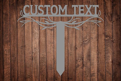 Custom Metal Text Garden Stake, Personalized Garden Sign, Garden Marker, Outdoor Sign, Steel Yard Art, Lawn Garden Art, Garden Sign on Stakes, Personalized Garden Signs for Outside, Housewarming Gift