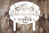 Personalized Metal Garden Sign with Stake, Custom Garden Decor for Outdoor, Custom Family Name Sign, Patio Decorations, Lawn Art, Farmhouse Decorative, Housewarming Gift (CstmDesign10)