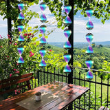 Wind Spinners Outdoor Garden Decor, Metal 3D Reflective Wind Spinner Stainless Steel Hanging Ornament for Outside Patio Garden Yard Porch Decorations, Gifts for Women Men, Colorful