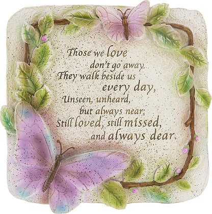 MyGift Memorial Garden Stone Sympathy Verse Hanging Wall Decor, Remembrance Stepping Stone