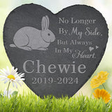 Pet Memorial Stone Rabbit - Rabbit Headstone - Rabbit Memorial Stone - Rabbit Memorial Gifts - Loss of a Rabbit - Rabbit Loss Gifts (Heart-Shaped)