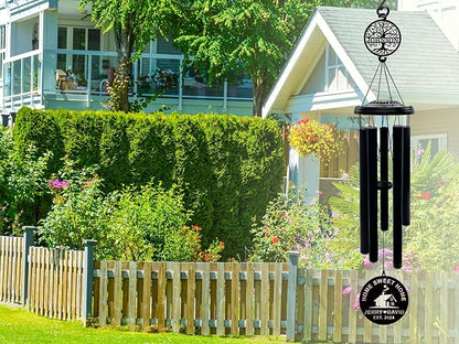 37'' Personalized House Warming Gifts New Home Wind Chimes,Housewarming Gifts Ideas for Women, Men, Couple, New Homeowner,Outdoor Decor for Patio,Garden,Yard