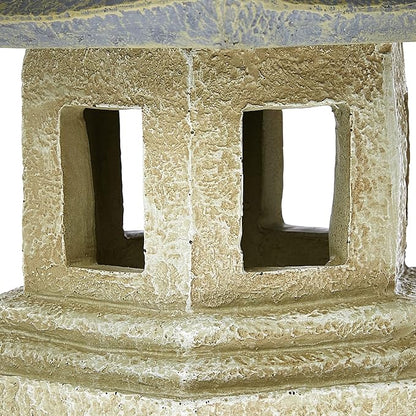 Design toscano ng29870 asian decor pagoda lantern indoor/outdoor statue, 11 inches wide, 11 inches deep, 17 inches high, handcast polyresin, two tone stone finish