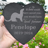 Ferret Memorial Stone - Ferret Memorial Gifts - Pet Loss Gift - Loss of Ferret - Heart