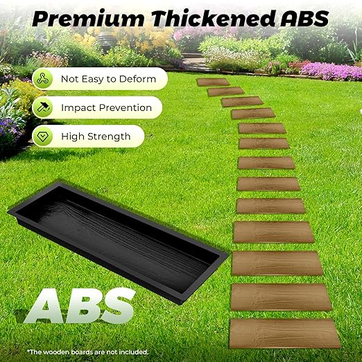 Concrete Mold Stepping Stone, Concrete Cement Mold, Reusable Path Maker Mold, DIY Walkway Stepping Stones Mold, Decor Mold for Garden Walkway, Personalized Manual Garden Lawn Stepping Stones (Plank)
