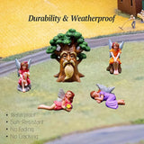 Fairy Garden Accessories Set 5 Pcs, Miniature Fairies and Tree Spirit Figurines, Resin Fairy Garden Statues for Outdoor Yard Decor, Terrarium, Micro Landscape & Plant Pots
