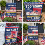 250th Anniversary America USA Garden Flag for Outside, Crossed Flags Semiquincentennial 250 Years 1776-2026 Patriotic Double-Sided Waterproof Yard Flag 12x18 Inch for 4th of July Memorial Day Decor