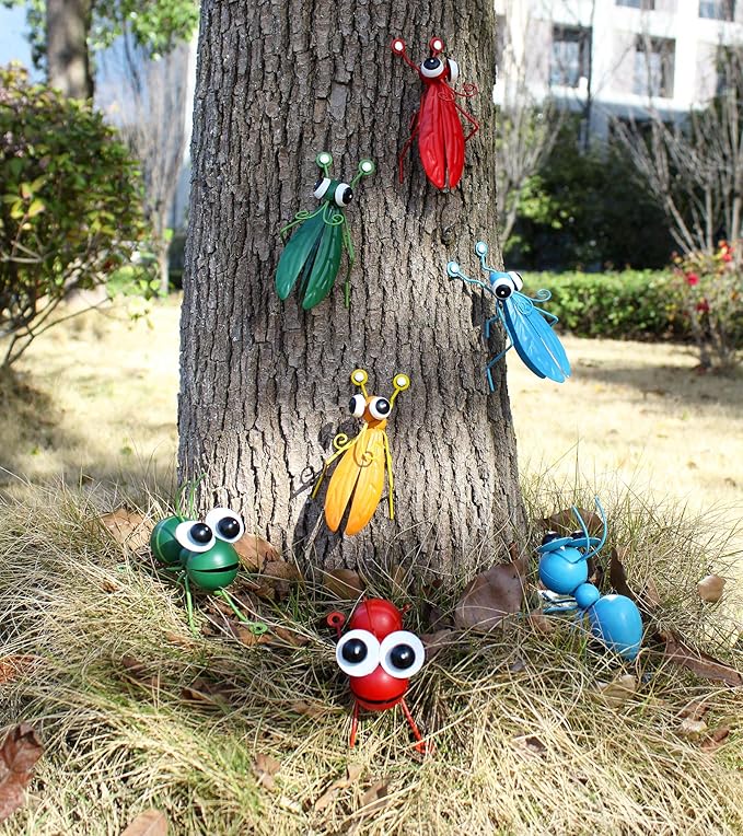 Ant Decor Metal Garden Wall Art Set of 4 Ants Figurines for Outdoor Garden Yard Lawn Supplies Home Decor