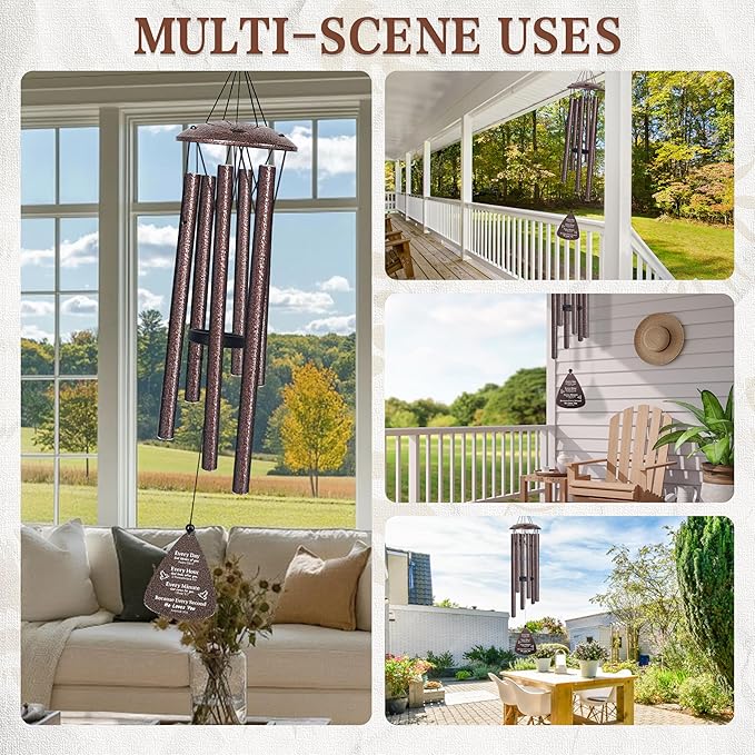 Christian Gifts for Women Men, 32" Wind Chimes with Bible Verse, Religious Gifts for Mothers Day Christmas Birthday, Inspirational Spiritual Gift for Mom Woman Man Pastor Sister Baptism, Home Decor