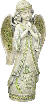 Joseph's Studio by Roman, 14.5" H Celtic Angel Garden Statue, Outdoor Décor, House Warming Gift,