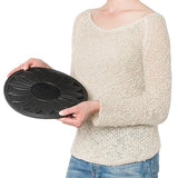 HF by LT Rubber Medallion Garden Stepping Stone, 11-3/4 inches, Black, Set of 3