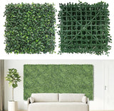 NETAP Grass Wall Panels Backdrop,10"x 10"(24Pcs) Artificial Faux Boxwood Panels for Outdoor Indoor Green Wall Decor,Party Wedding Backyard Fence Decorations