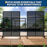 Decorative Metal Garden Fences –72" H Rust-Proof Scroll Design for Yard & Flower Bed Borders, Easy Snap-Together Installation, Outdoor and Indoor Privacy Panels for Patio, Pool, or Lawn,Black,2PCS