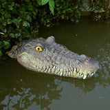 Pond Floating Alligator Head Decoy, Outdoor Alligator Pool Float Fake Gator Head Decorations Duck Deterrent, Crocodile Head for Pond Decor, Pond Decorations, Pool Garden Accessories