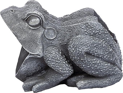 Design Toscano QM7512081 Garden Frog Decorative Object, Grey Stone