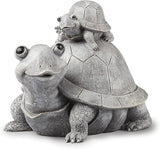 Roman Garden - Turtle and Baby Statue, 7" H, Pudgy Pals Collection, Resin and Dolomite, Decorative, Garden Gift, Home Outdoor Decor, Durable, Long Lasting