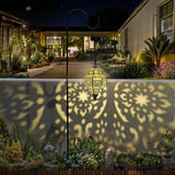 Hapjoy Hanging Solar Lights Outdoor Garden Decor Solar Lantern Waterproof Plastic Moroccan Outdoor Decorations for Patio Pathway Yard Backyard Garden Decorative (1 Pack, Bronze)