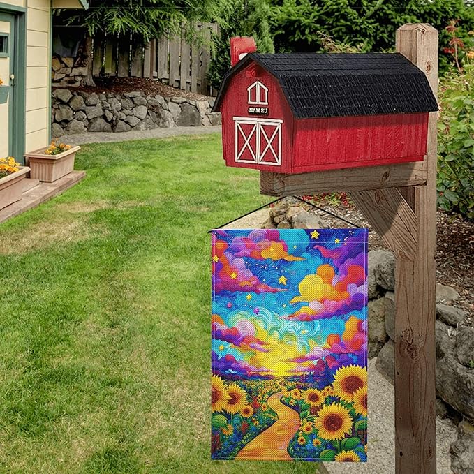 Sunflowers Garden Flag Seasonal Double Sided 12 x 18 Inch Small Yard Flag for Indoor Outdoor Decor Holiday All Seasons