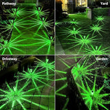 Solar Lights Outdoor 10 Pack Solar Pathway Lights Green Halloween Decorations Waterproof Yard Lighting for Outside Driveway Garden Walkway Path Landscape Lawn