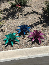 Mini Metal Agave - Garden Art (Blue)